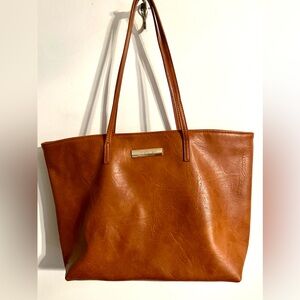 Montana West Tan Faux Leather Tote